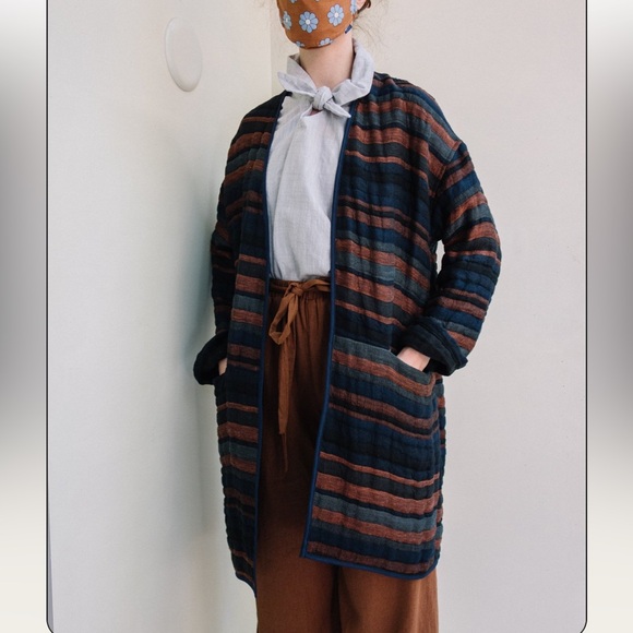 Beata Design Studio Jackets & Blazers - Beata Design Studio linen Viola Coat